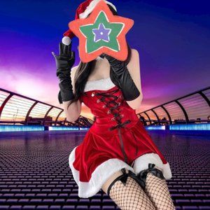 Red Women Christmas Dress Christmas Cosplay Sexy Christmas Lingerie Set